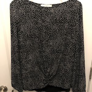 Black Polka Dot Loft Top